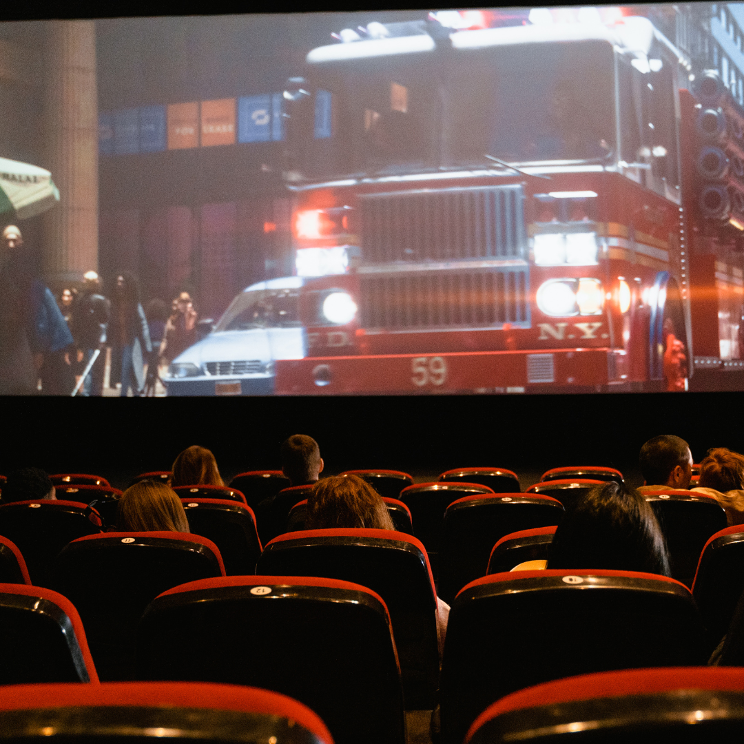 People sitting in a movie theatre